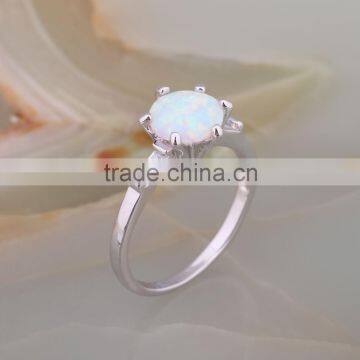 925 Sterling Silver White Fire AAA Opal Ring design for men silver ring with opal stone