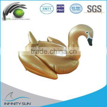 wholesale inflatable Gold swan floats swimming pool floating