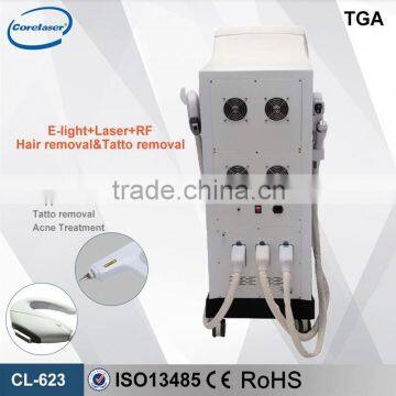 3 Handles Elight IPL RF Nd Yag Laser Multiple Beauty Instrument