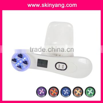 new Home use facial massager 1mhz & 3mhz ultrasonic +photon therapy ion facial machine for face rejuvenation