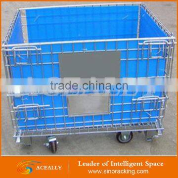 Aceally Steel Wire Cage Pallet Warehouse Folding Mesh Box Pallet