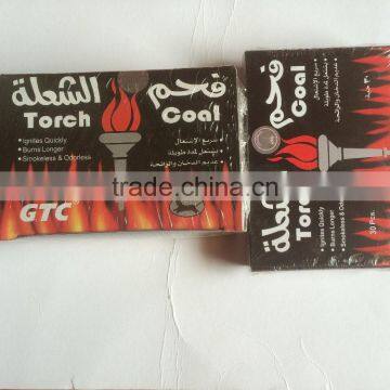 Saudi Arabia Market Popular Torch Coal Hookah Charcoal GTC Charcoal