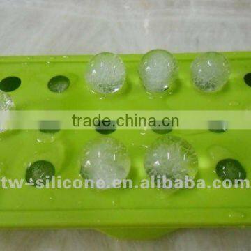 Silicone ball shaped fancy wholesale silicone plastic ice cube tray