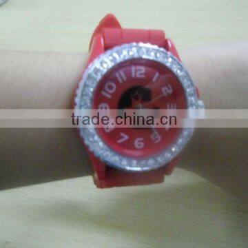 Ladies stone bracelet watch