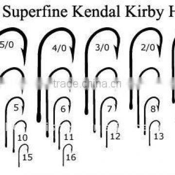 Mustad 20008 Superfine Classic Kendal Kirby Nickel Fishing Hooks