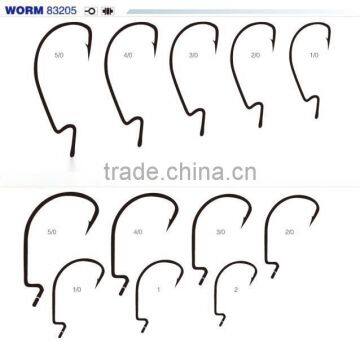 Wholesale high carbon steel worm fishing hook