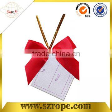 gift packaging ribbon printed bow with tag for gift box