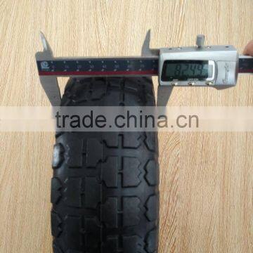 Hot Sale Durable Red Plastic Rim 10"x3.50-4 PU Wheel photo-4