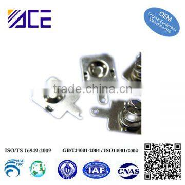 Metal spring battery spring contact