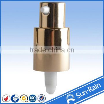 sharp long mouth pump alunim face cream pump yuyao made