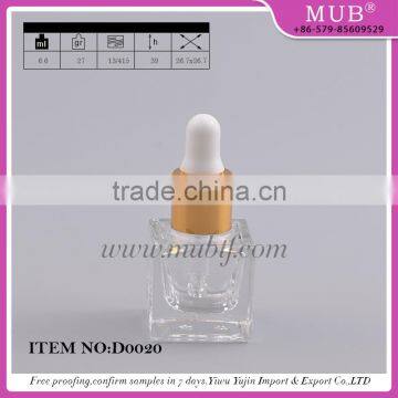 high quality empty glass essential oil bottles with aluminum dropper cap