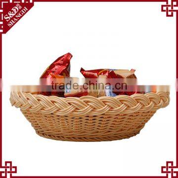Eco-friendly Round Shape Plastic Rattan Kitchen Fruit Storage Baskets photo-2