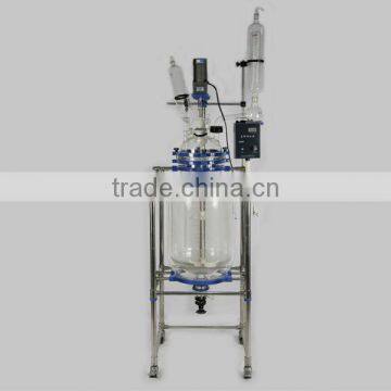 1-100L High vacuum pharmaceutical mixing jacketed glass chemical reactor