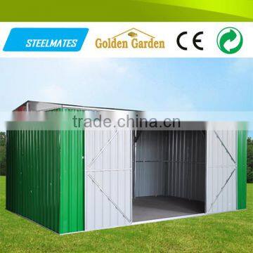 Bicycle Garage Green Metal Frame Building photo-2