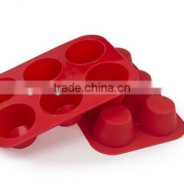 6 Cavity Silicone Jumbo Muffin Baking Pan photo-3
