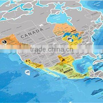 Detailed World Map With Scratch off Stickers Large Size and Tube Packaging photo-5