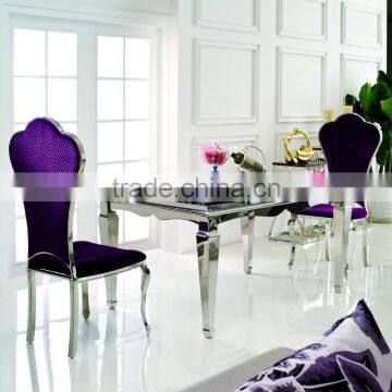 TH355 modern design marble top dining table and chair