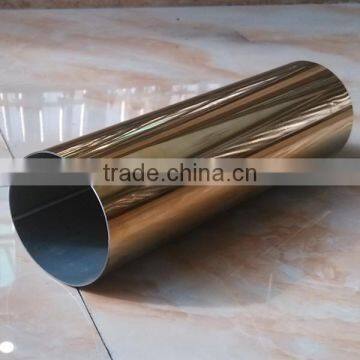 304 Golden Decorative Stainless Steel Pip Tube in Good Price photo-3