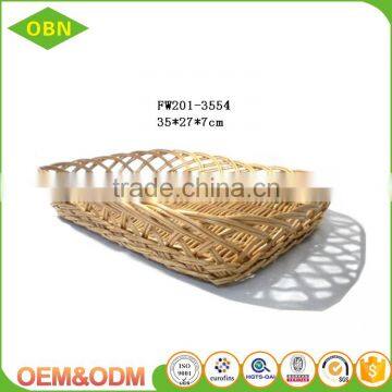 Cheap Woven Decorative Tray Wicker Fruit Basket photo-3