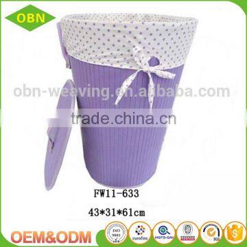 Bamboo Laundry Basket Collapsible Laundry Basket Dirty Clothes Storage photo-2