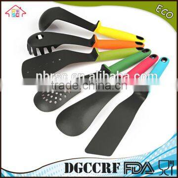 NBRSC High Quality Set of 6 Pieces Colorful Nylon Kitchen Utensils Set Ladle Slotted Strainer Spatula Spoon Solid photo-2