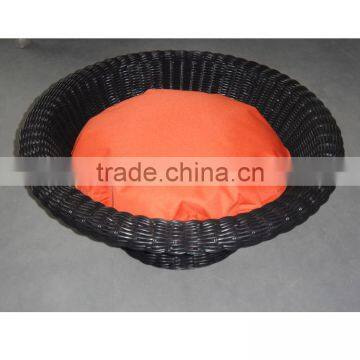 Luxury Wicker Dog Bed Round Rattan photo-5