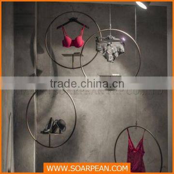 Underwear shop window display hanging metal display rack