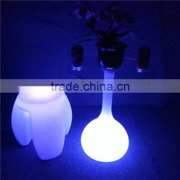 Wholesale Nightclub LED Furniture Rechargeable Illuminated LED Glass Table 48*48*58cm photo-3