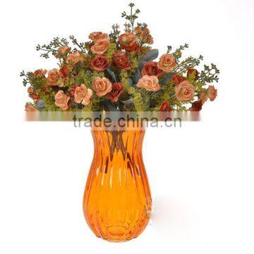 Promotion vertical stripes glass vase