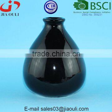BSCI Audit Factory Black Glazed Custom Ceramic Flower Vases Set of 5 Pcs for Mail Order photo-6