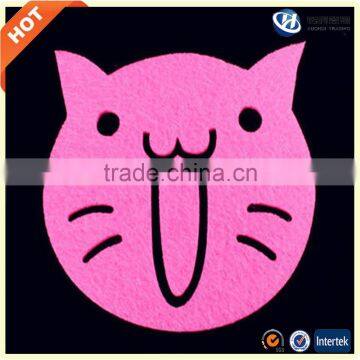 Wholesale Customized Cheap Handmade Wool Felt Drink Coasters in Stock photo-3