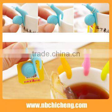 Creative Style Eco-friendly Silicone Tea Cup Clip/Tea Bag Holder/Tea Bag Clip photo-2