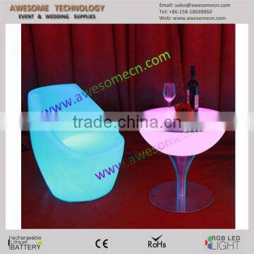 China supplier led illuminated club chair with backrest