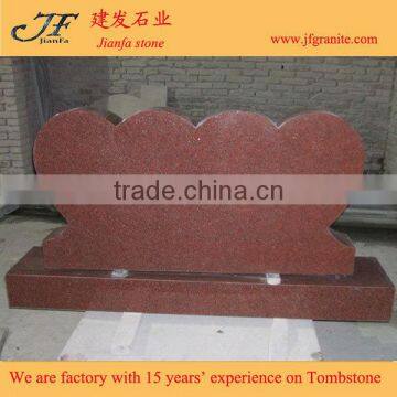 Simple Design Unique India Red Granite Headstone photo-3