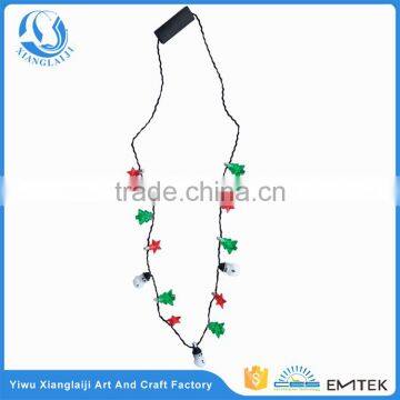 Christmas light up flashing wintry theme string lights necklace