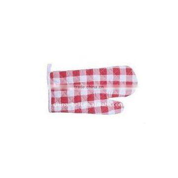 colourful checked oven glove