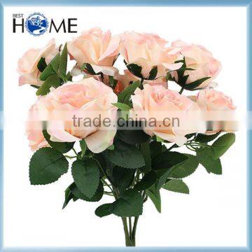 Factory wholesale fake flower,home or wedding decoration rose flowers artificial bouquet, silk flowers artificial wall