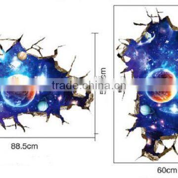 Space and Planets Design Adhesive 3D Wall Paper , Wall Sticker photo-2