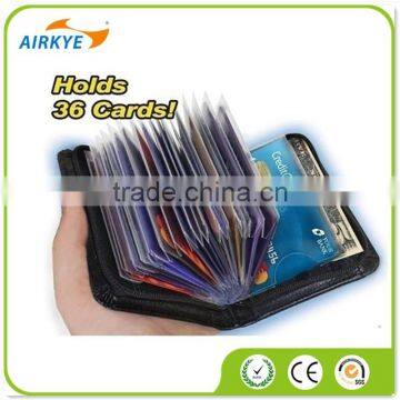 Lock Wallet Slim RFID Blocking PU Leather Zipper Card Holder