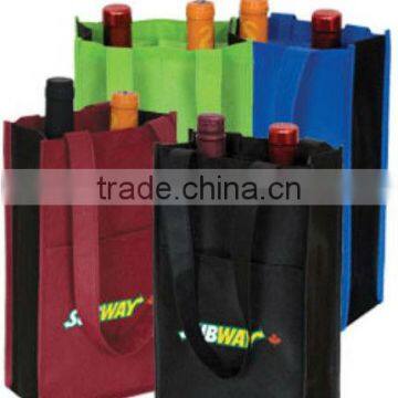 Two Bottle Non-woven Polypropylene Reusable Wine Carrying Totes