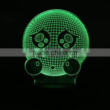 Lovely Emoji Expression Smile 3D Effect LED Night Light Unique Lighting Lamp photo-4