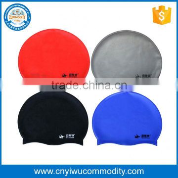 Hot sale long hair women female silicone swim cap with custom logo