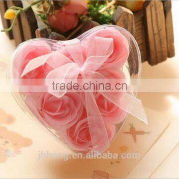 Whosale Weeding Gift Heart-shaped Six Boxed Artificial Rose Soap Flower photo-2