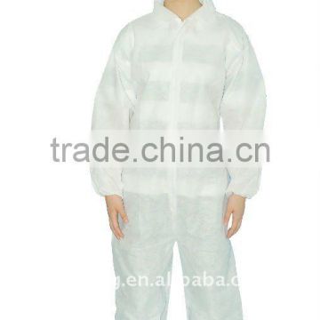 SMS coverall with collar and elasticated wrists