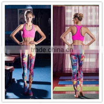 HongEn Apparel Spandex/Polyester Custom Sublimated Printing Women's Yoga Pants