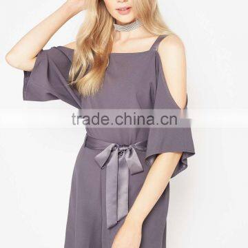 cool shoulder playsuit latest design hot sale dress women casual