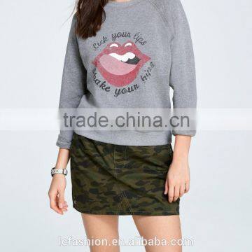 Tops for Women 2017 Long Sleeve Round Collar Sweatshirt Autumn /spring photo-3