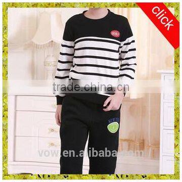 2015 latest fashion long sleeve kids stripe t-shirt, O-neck,different color designs for children