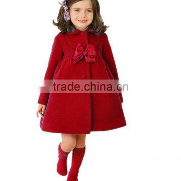 Zm50343b Winter New Style Children Clothes Girls Wholesale Bowknot Kid Coat photo-4