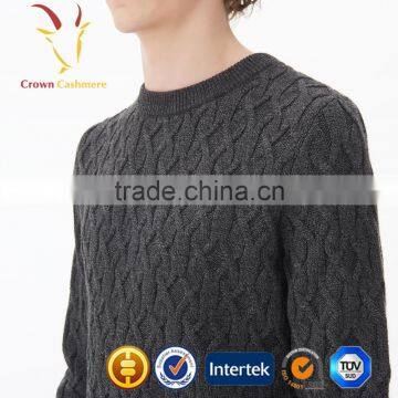 Hot Sale Cable New Design Plain Sweaters Pullover for Men photo-4